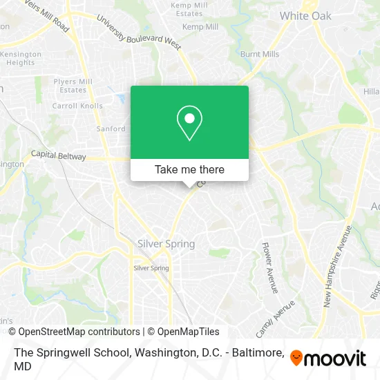 The Springwell School map
