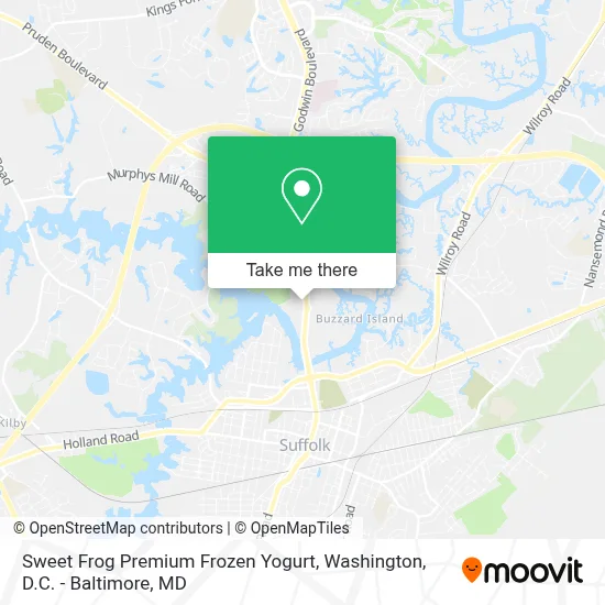 Sweet Frog Premium Frozen Yogurt map