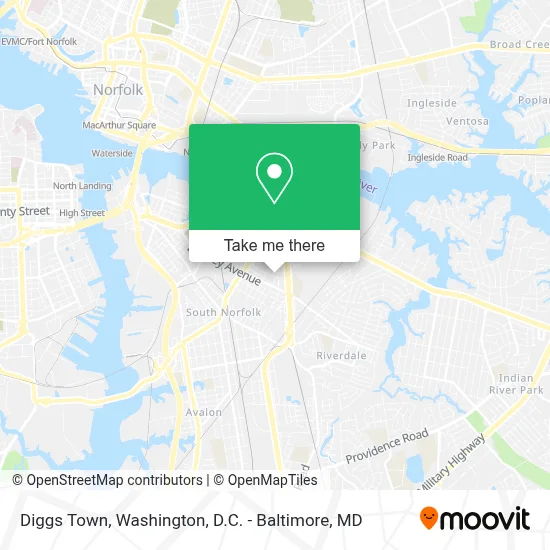 Diggs Town map