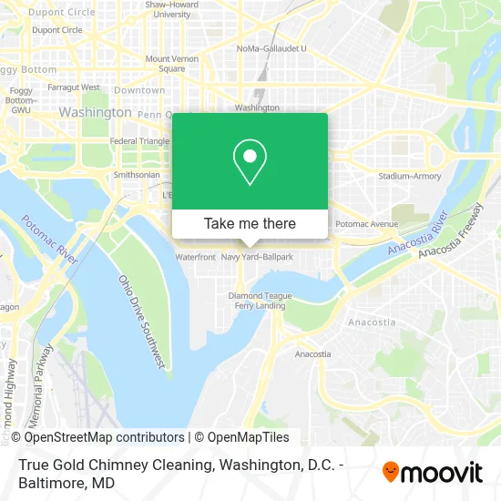True Gold Chimney Cleaning map