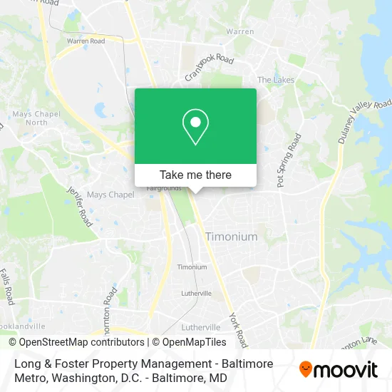 Long & Foster Property Management - Baltimore Metro map