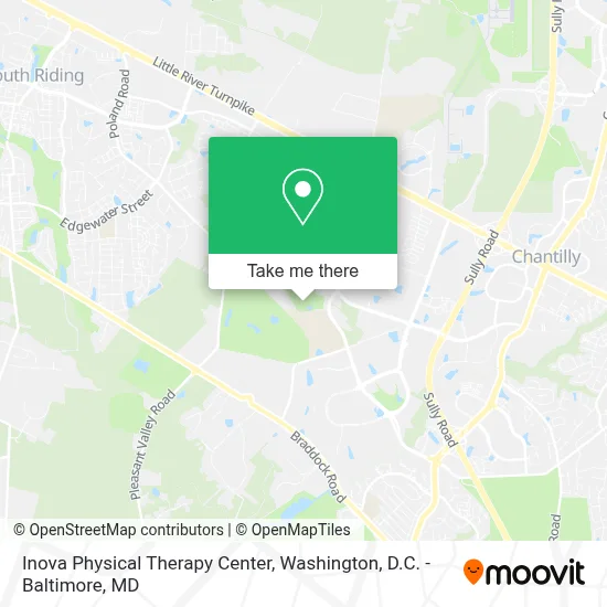 Inova Physical Therapy Center map