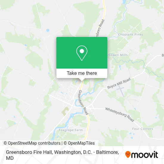 Greensboro Fire Hall map
