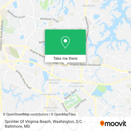 Sprinter Of Virginia Beach map