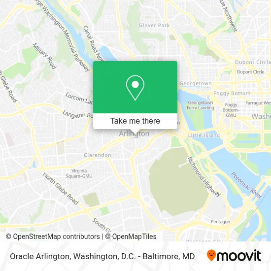 Oracle Arlington map