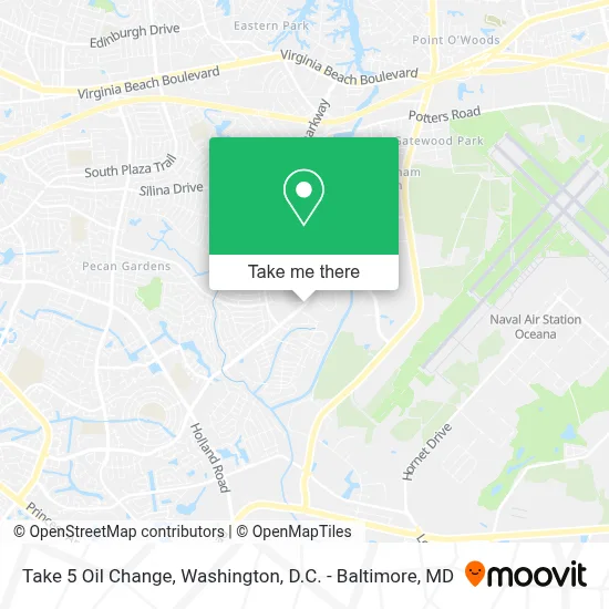 Take 5 Oil Change map