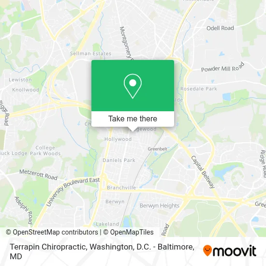 Terrapin Chiropractic map