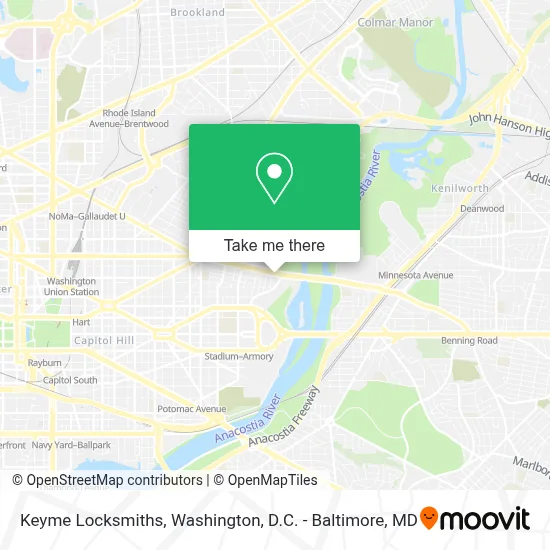Keyme Locksmiths map
