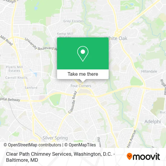 Clear Path Chimney Services map