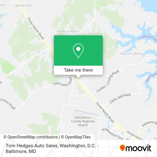 Tom Hedges Auto Sales map