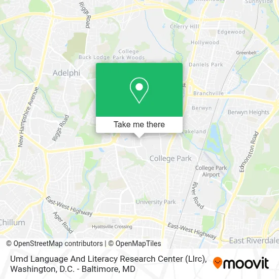Umd Language And Literacy Research Center (Llrc) map