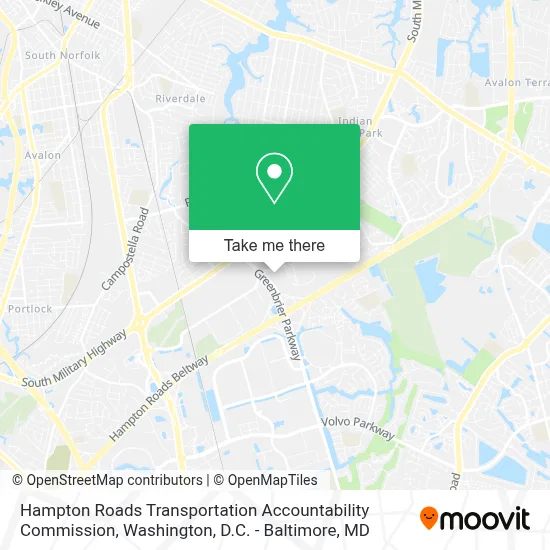 Hampton Roads Transportation Accountability Commission map