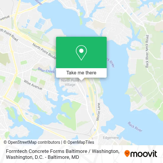Formtech Concrete Forms Baltimore / Washington map