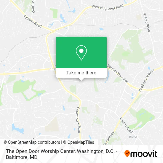 The Open Door Worship Center map