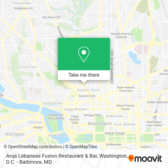 Arqa Lebanese Fusion Restaurant & Bar map
