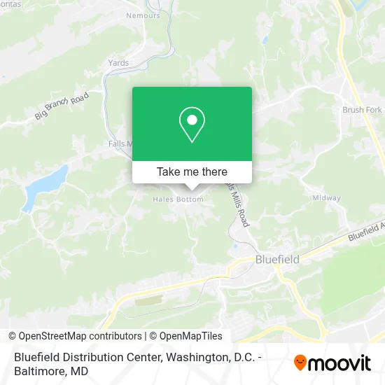 Bluefield Distribution Center map