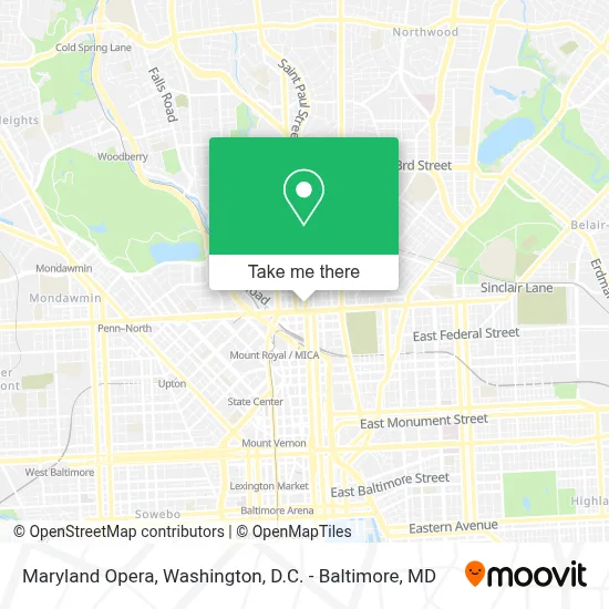 Maryland Opera map