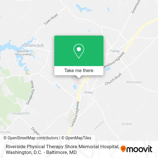Riverside Physical Therapy Shore Memorial Hospital map