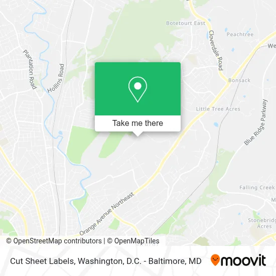 Cut Sheet Labels map