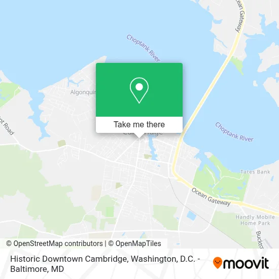 Historic Downtown Cambridge map