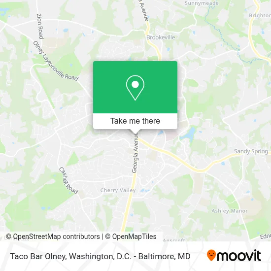 Taco Bar Olney map