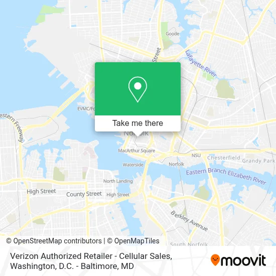 Verizon Authorized Retailer - Cellular Sales map