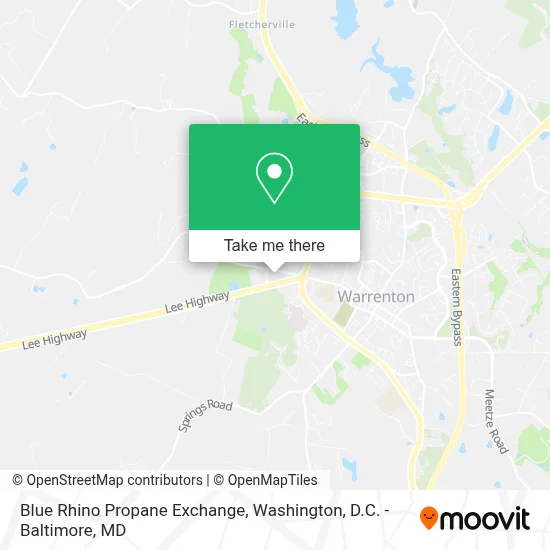 Blue Rhino Propane Exchange map