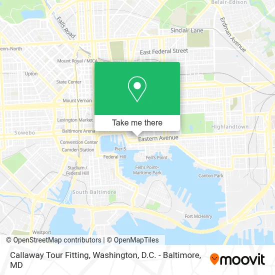 Callaway Tour Fitting map