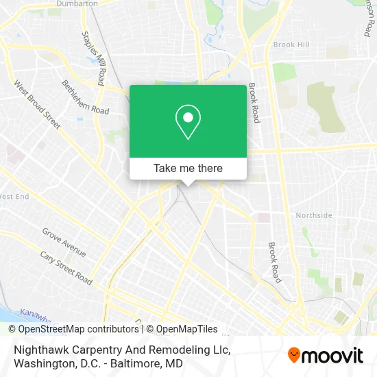 Nighthawk Carpentry And Remodeling Llc map
