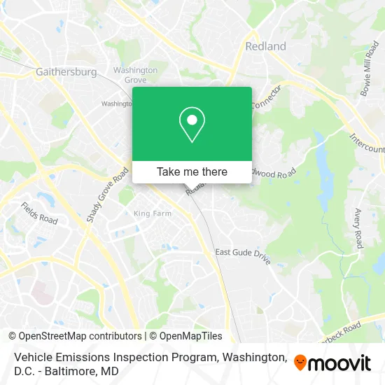 Vehicle Emissions Inspection Program map