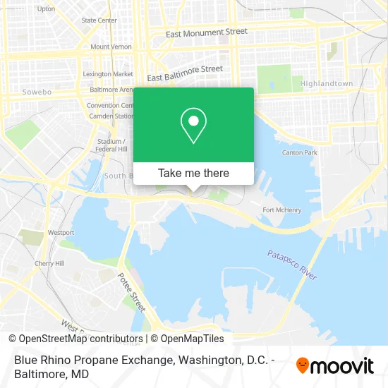 Blue Rhino Propane Exchange map