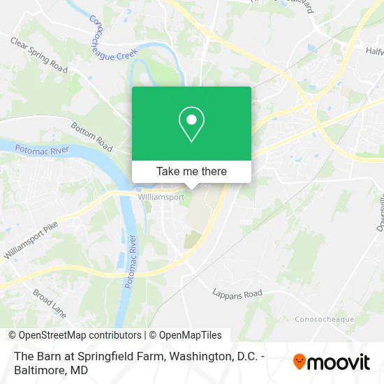 The Barn at Springfield Farm map