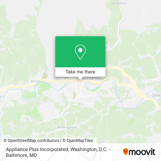 Appliance Plus Incorporated map