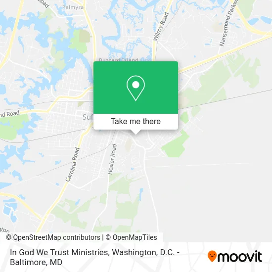 In God We Trust Ministries map