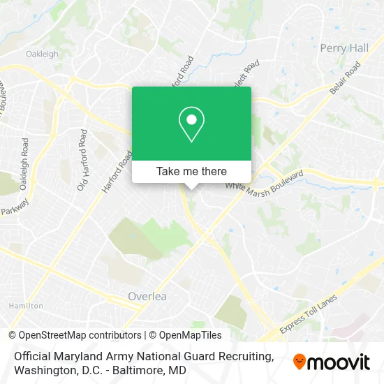 Official Maryland Army National Guard Recruiting map