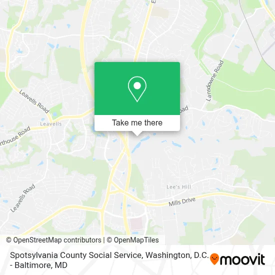 Spotsylvania County Social Service map