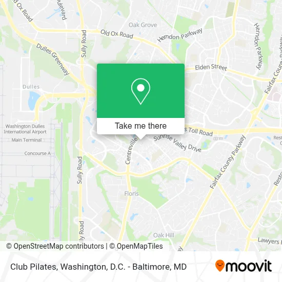 Club Pilates map