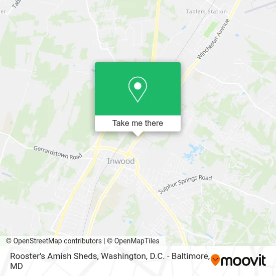 Rooster's Amish Sheds map