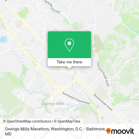 Owings Mills Marathon map