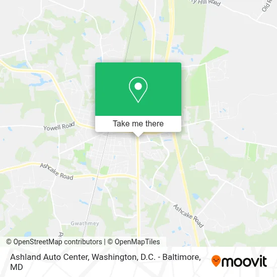 Ashland Auto Center map