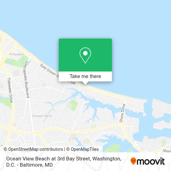 Ocean View Beach at 3rd Bay Street map