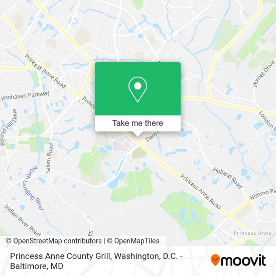 Princess Anne County Grill map