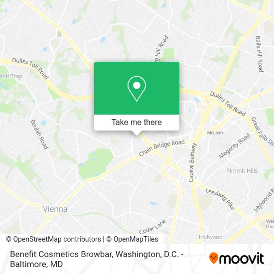 Benefit Cosmetics Browbar map