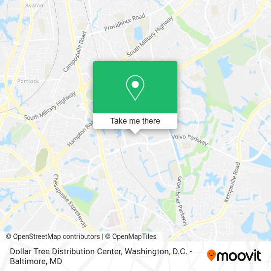 Dollar Tree Distribution Center map