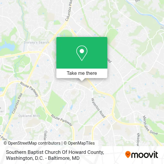 Southern Baptist Church Of Howard County map
