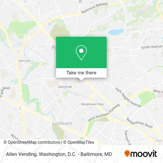 Allen Vending map