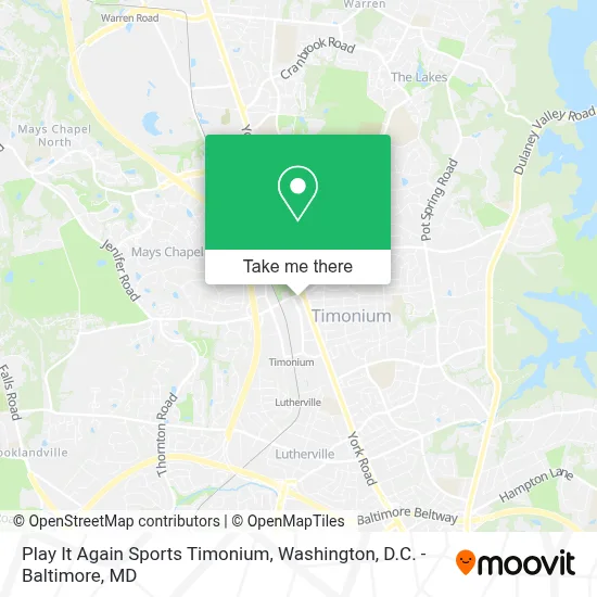 Play It Again Sports Timonium map