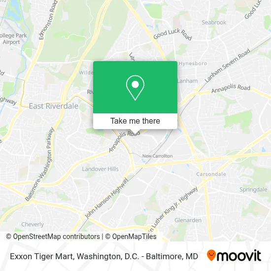 Exxon Tiger Mart map