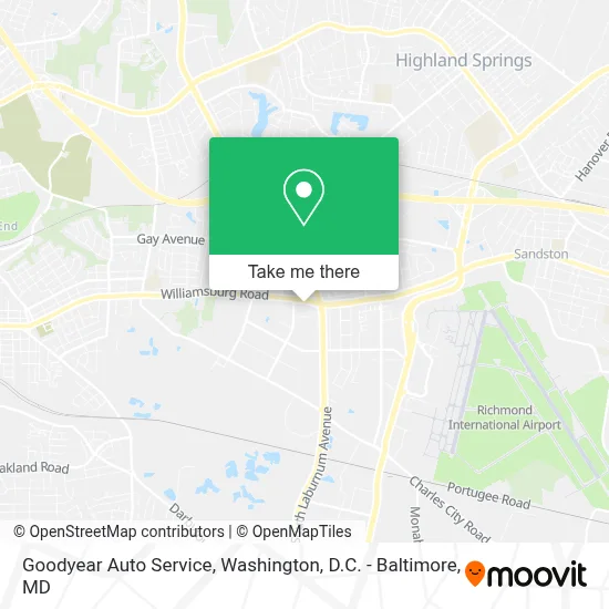 Goodyear Auto Service map