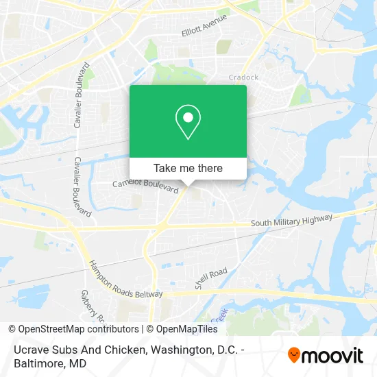Ucrave Subs And Chicken map